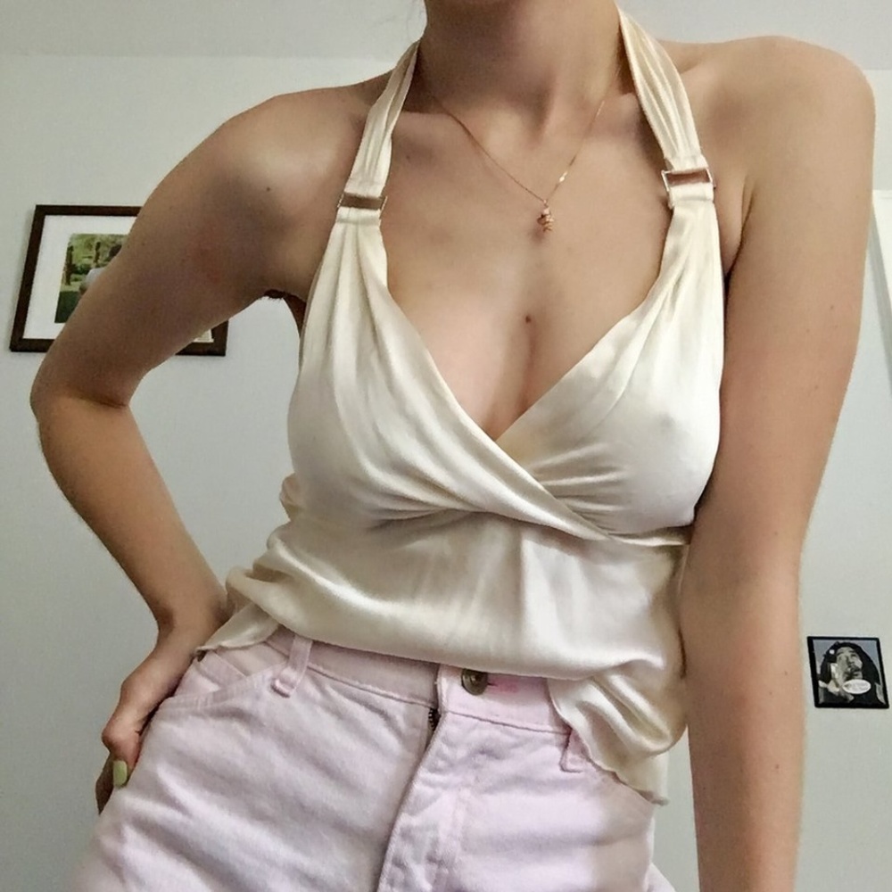 Laundry by Shelli Segal Vintage Silk Halter Top